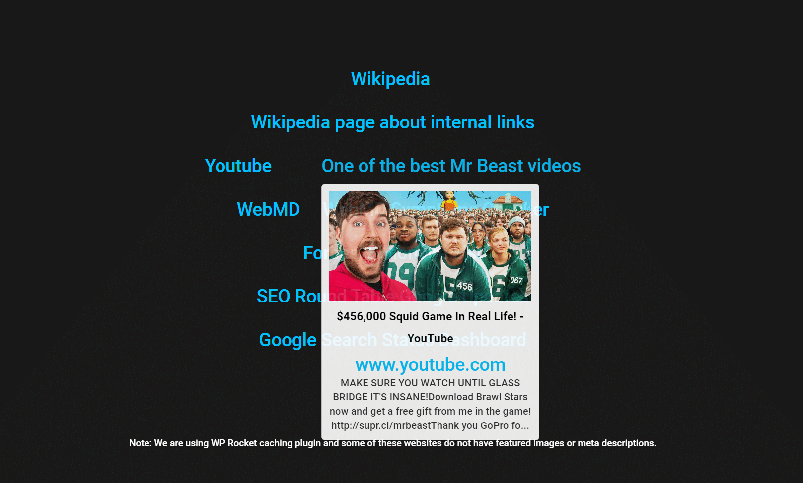 Linkilo link preview showing the destination page content inside the WordPress editor before a link is placed
